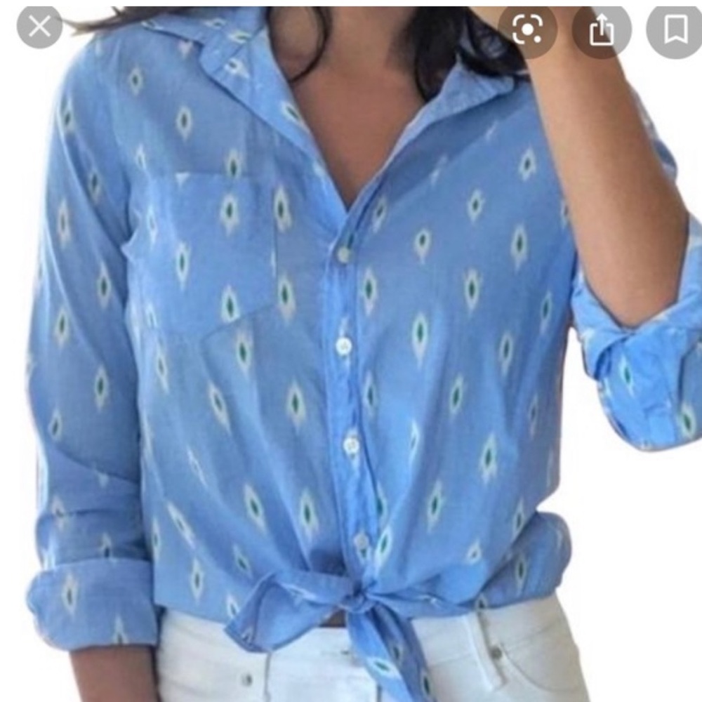 J. Crew Button Down Tie Front Top
